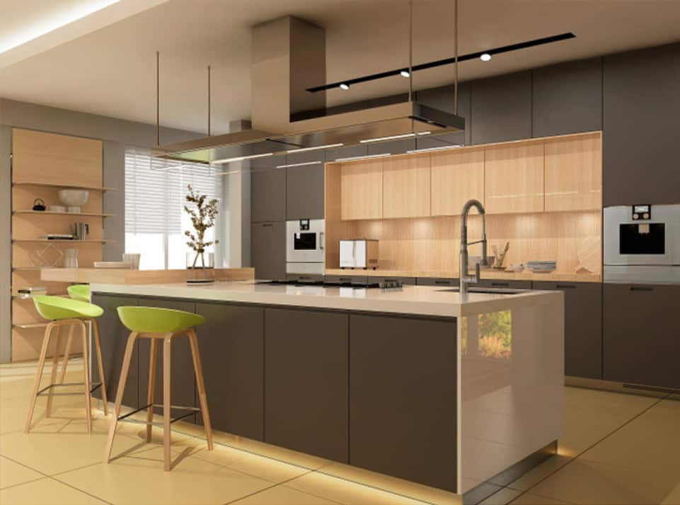 attractive modular kitchen